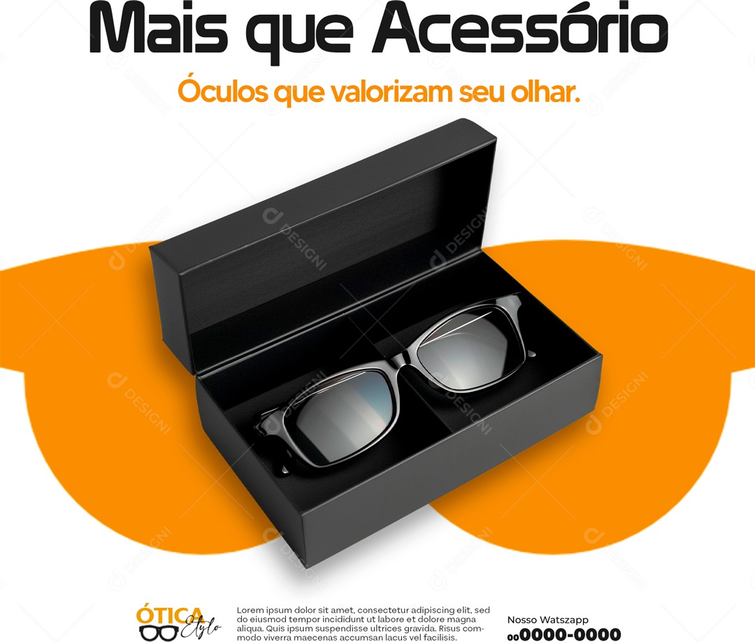 Mais que Acessório Óculos que Valorizam seu Olhar Social Media PSD Editável