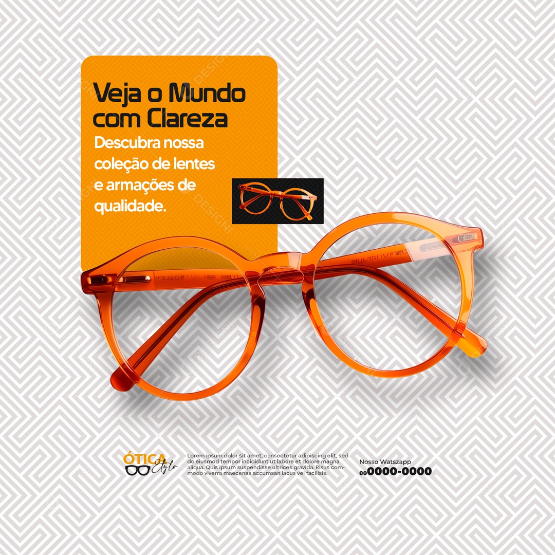 Veja o Mundo com Clareza Social Media PSD Editável