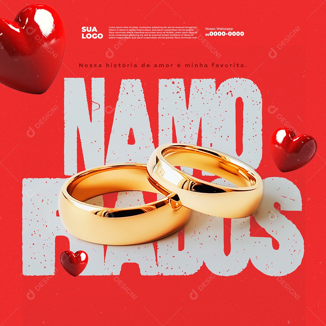 Dia dos Namorados 12 de Junho nossa História de Amor Social Media PSD Editável