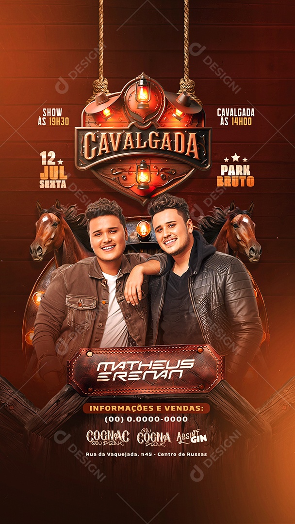 Story Flyer Cavalgada Matheus e Renan Social Media PSD Editável