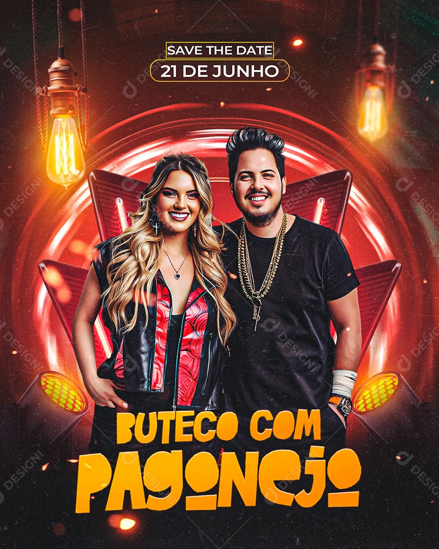 Flyer Buteco com Pagonejo Social Media PSD Editável