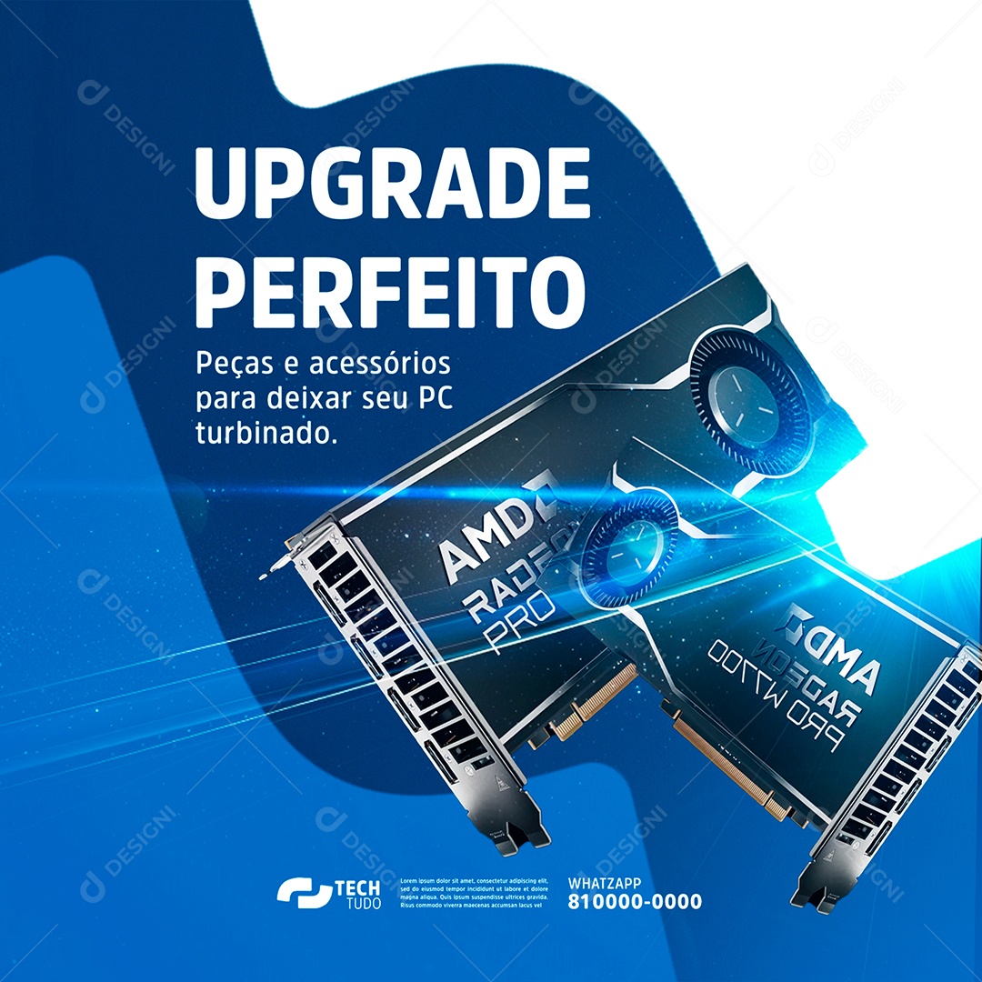 Upgrade Perfeito Social Media PSD Editável