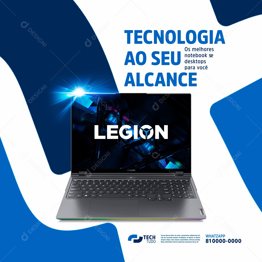 Tecnologia ao seu Alcance Social Media PSD Editável