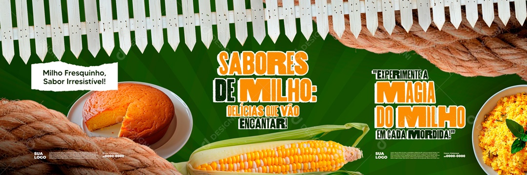 Carrossel Sabores de Milho Delícias Social Media PSD Editável