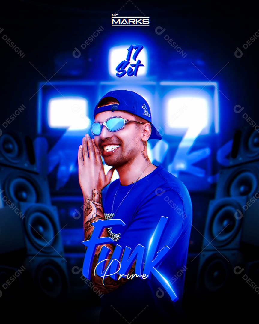 Flyer Evento Mc Marks Social Media PSD Editável