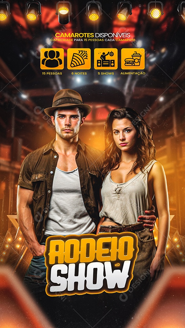 Story Flyer Rodeio Show Social Media PSD Editável