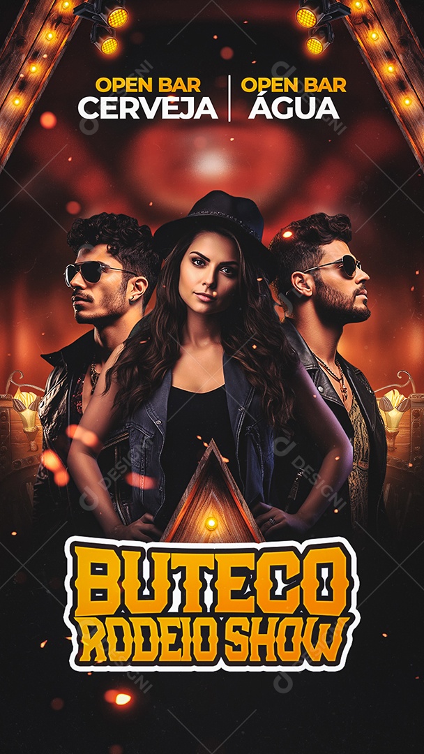 Story Flyer Buteco Rodeio Show Social Media PSD Editável