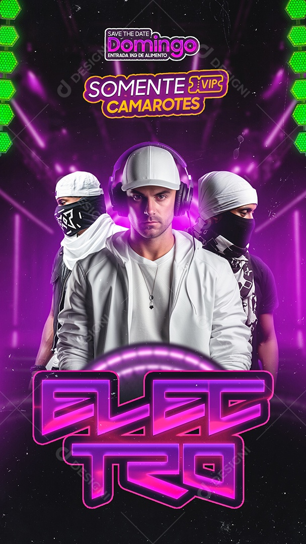 Story Flyer Eletro Somente Vip Camarotes Social Media PSD Editável