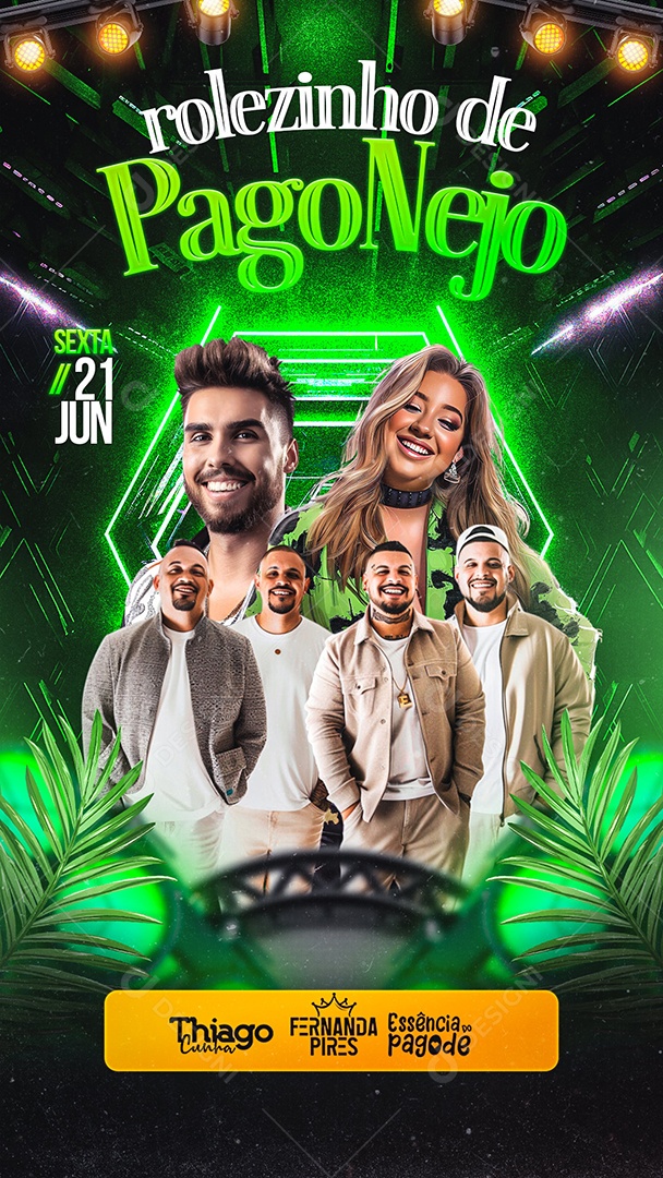 Story Flyer Rolezinho de Pago Nejo Thiago Cunha Fernanda Pires Social Media PSD Editável