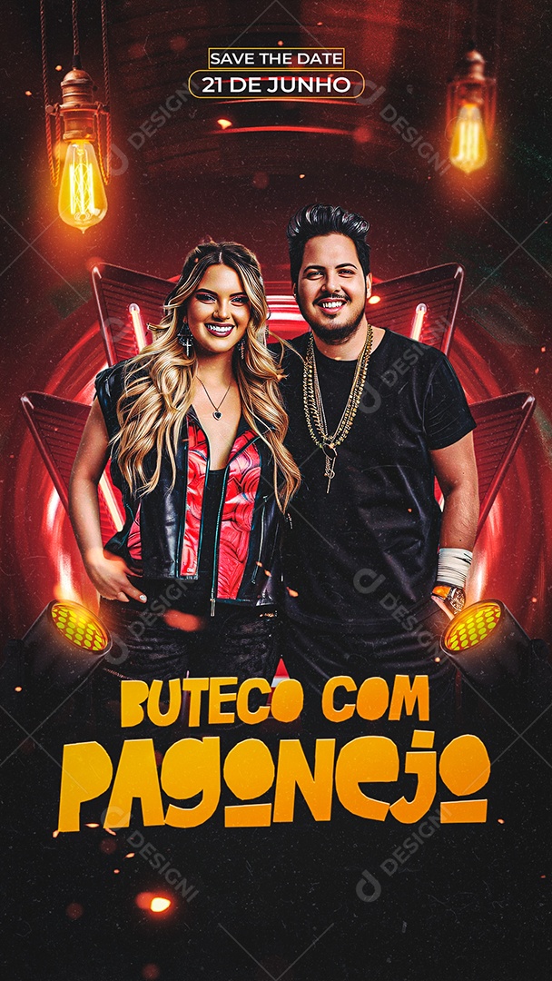 Story Flyer Buteco com Pagonejo Social Media PSD Editável