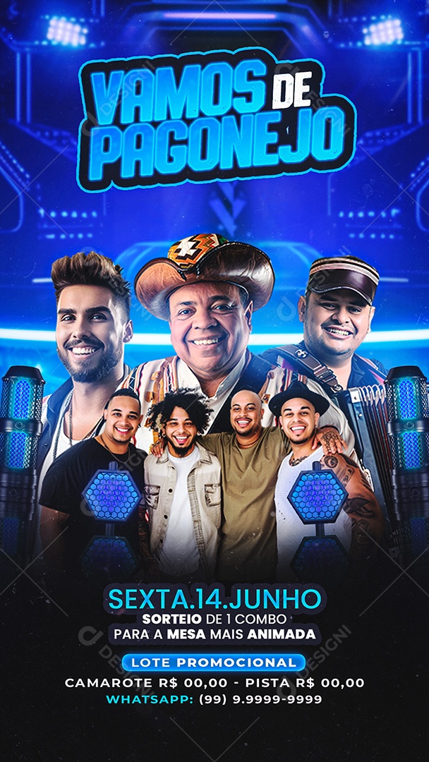 Story Flyer Vamos de Pagonejo Social Media PSD Editável