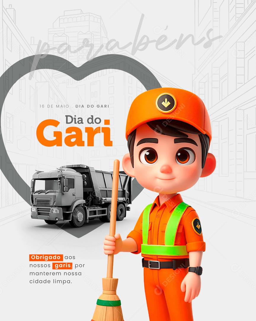 Dia do Gari 16 de Maio Social Media PSD Editável
