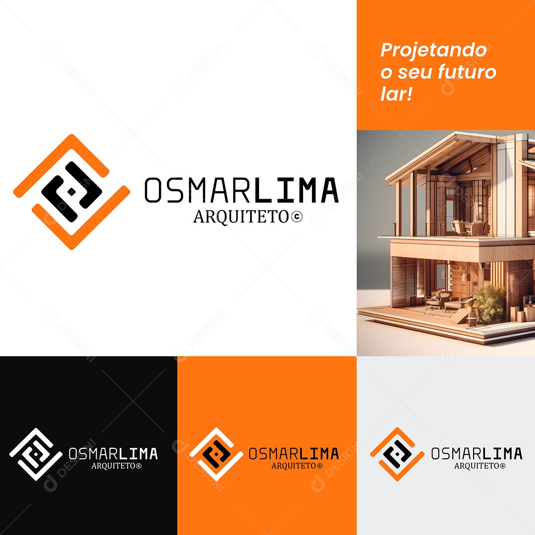 Logo Arquitetura Vetor AI + EPS Editável