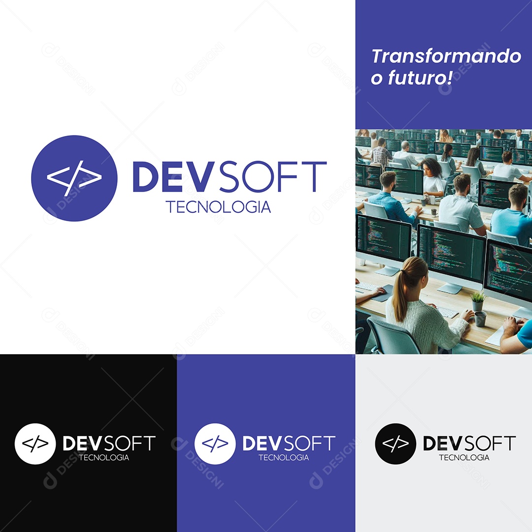 Logo Tecnologia Vetor Ai + EPS Editável