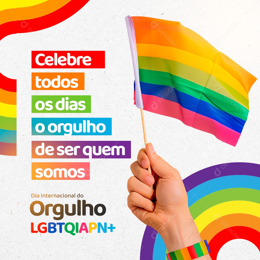 Dia Internacional do Orgulho LGBTQIAPN+ Social Media PSD Editável