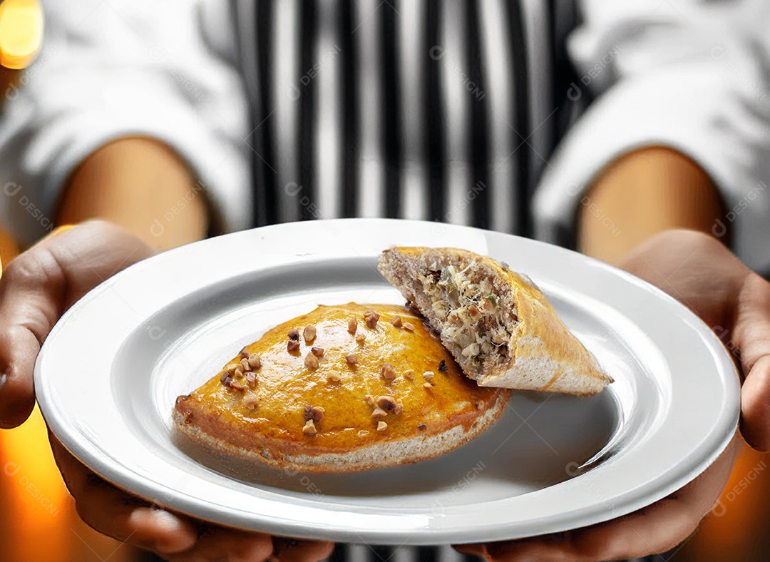 Massa assada farinha integral empanada