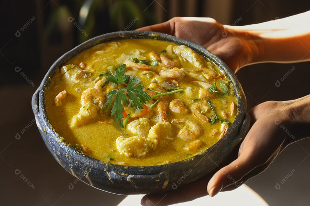 Moqueca  de camarão cremosa