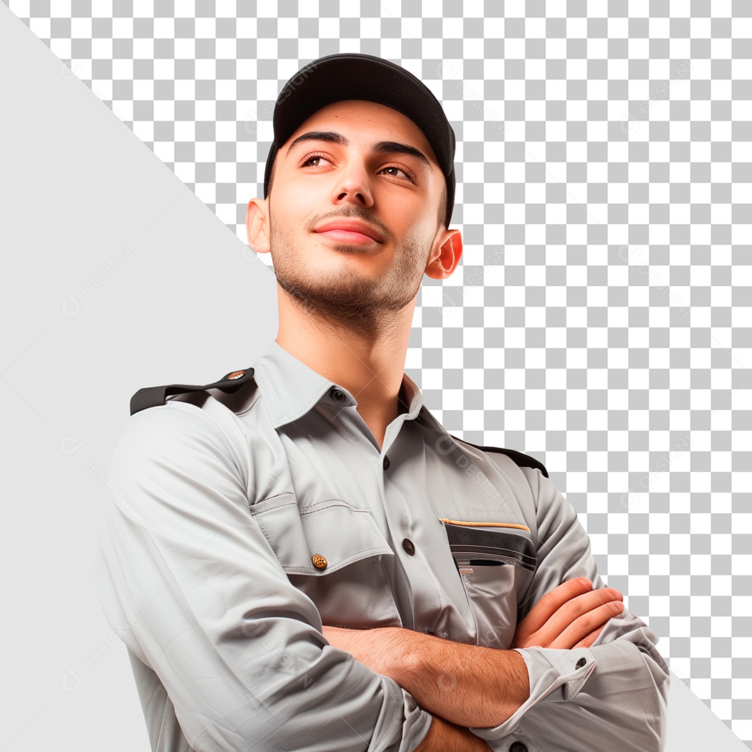 Vigilante Elemento 3D para Composição PSD