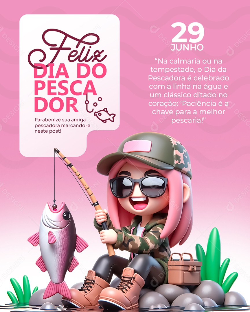 Dia do Pescador 29 de Junho Social Media PSD Editável