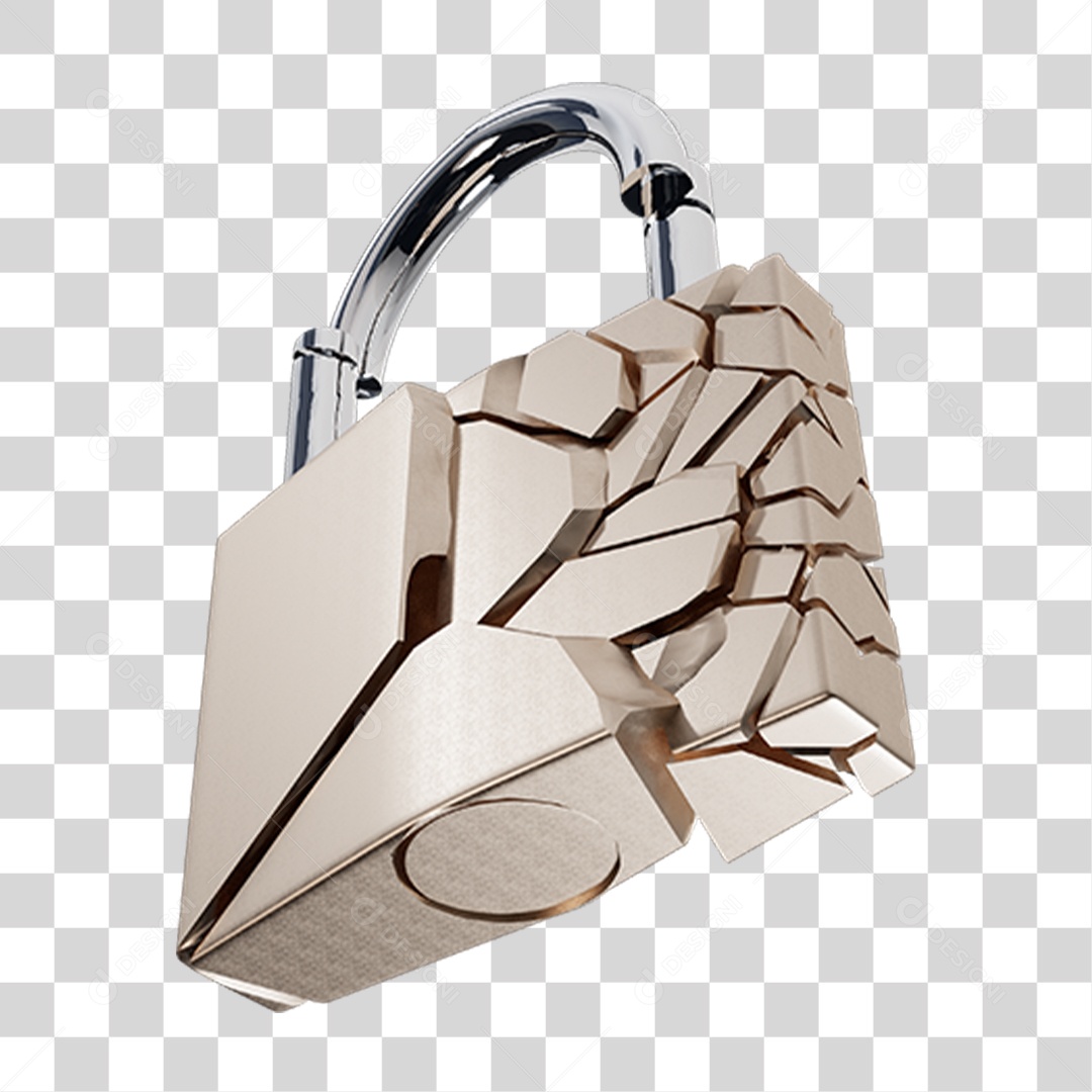 Cadeado Quebrado PNG Transparente