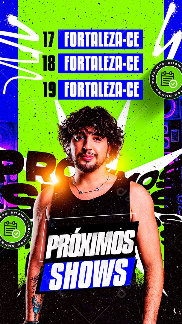 Story Flyer Próximos Shows Nattanzinho Social Media PSD Editável