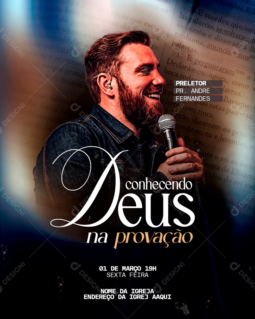 Conhecendo Deus na Provação Social Media PSD Editável