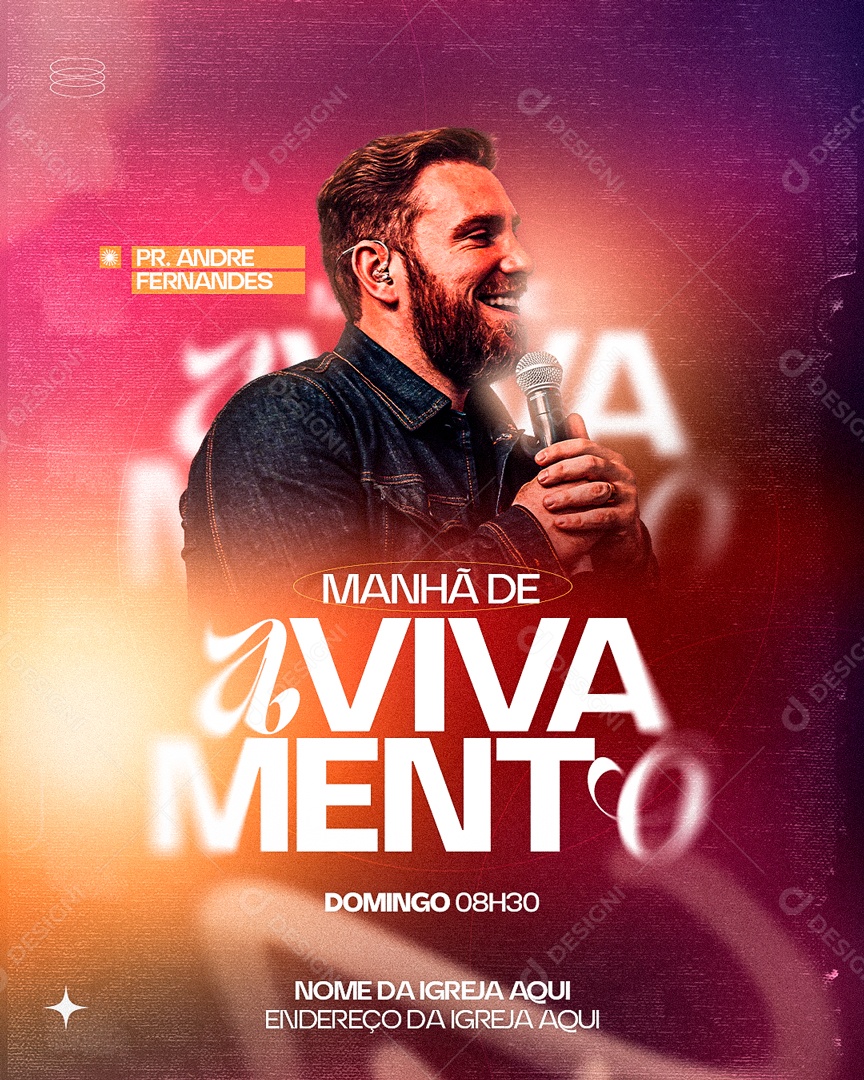 Manhã de Avivamento Social Media PSD Editável