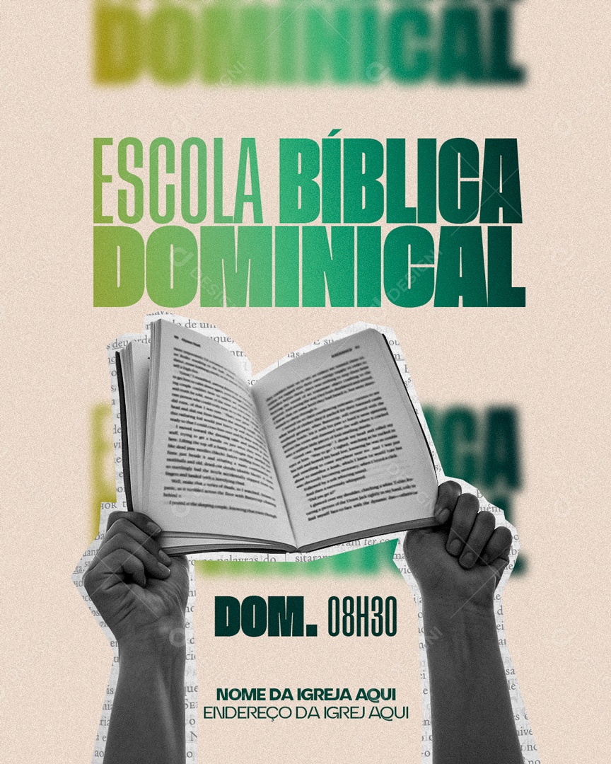Escola Bíblica Dominical Social Media PSD Editável