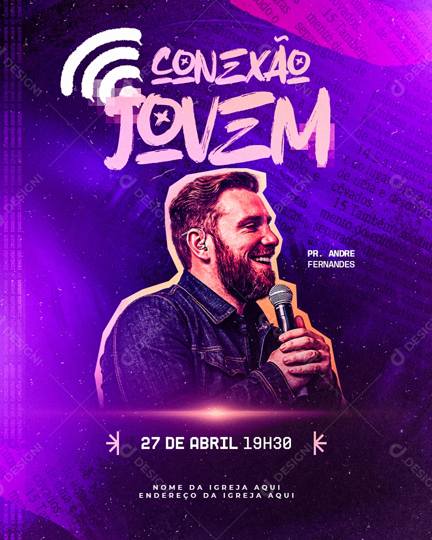 Conexão Jovem Social Media PSD Editável