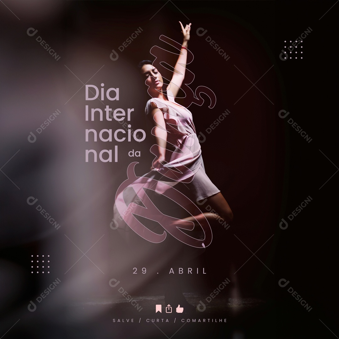 Dia Internacional da Dança Social Media PSD Editável