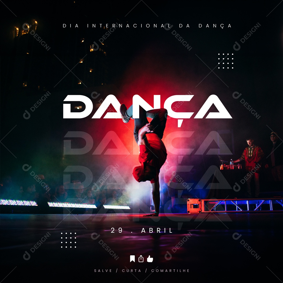 Dia Internacional da Dança Social Media PSD Editável