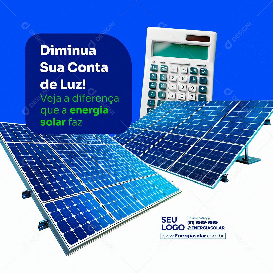 Diminua Sua Cinta de Luz Social Media PSD Editável