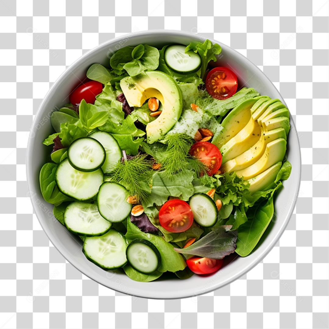 Saladas Verduras Legumes em Vasilha PNG Transparente