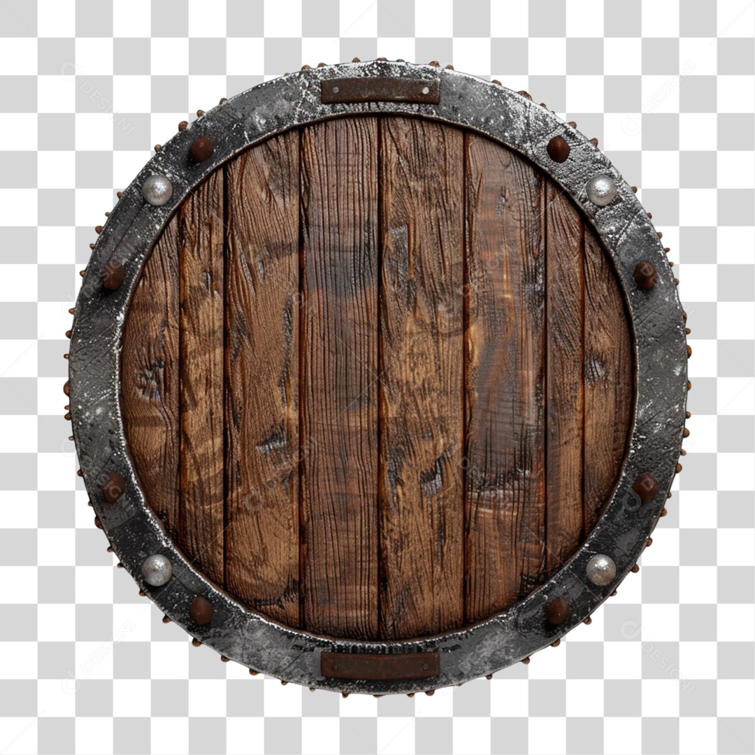 Elemento 3D Placa de Madeira PNG Transparente