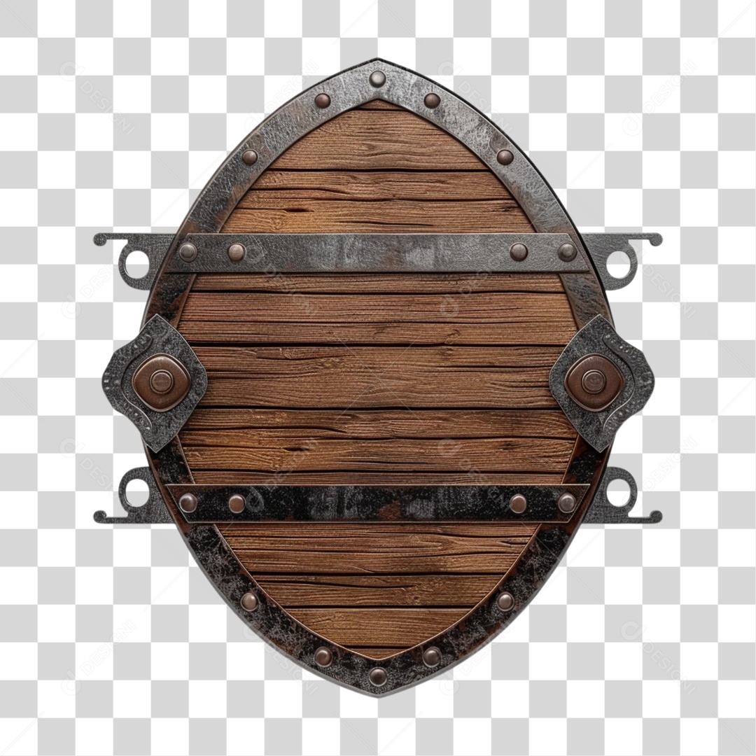 Elemento 3D Placa de Madeira PNG Transparente