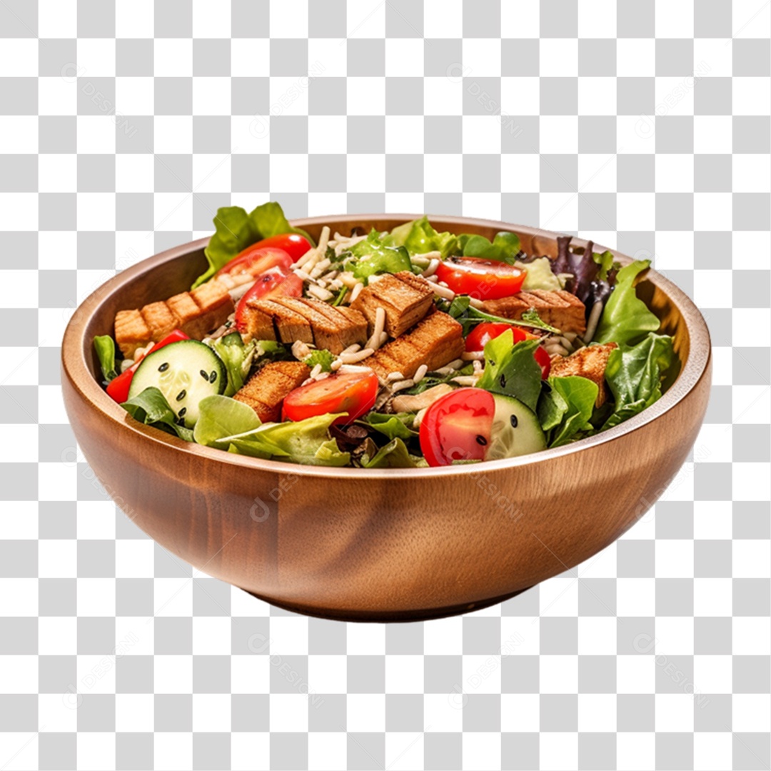 Saladas Verduras com Frango PNG Transparente