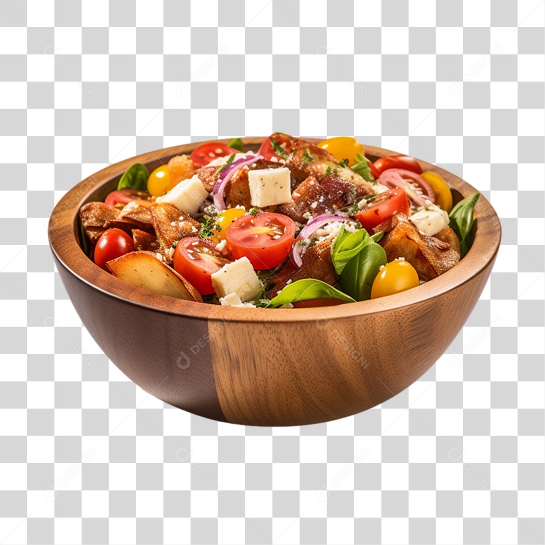 Saladas Verduras com Frango PNG Transparente