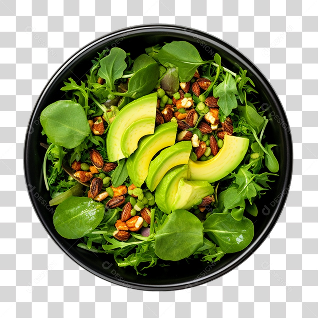 Saladas Verduras Legumes em Vasilha PNG Transparente