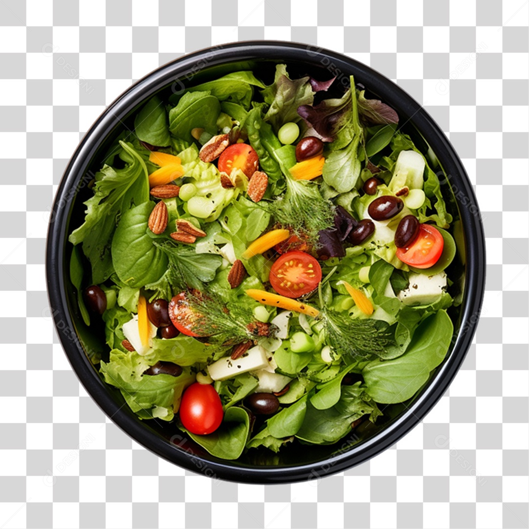 Saladas Verduras Legumes em Vasilha PNG Transparente