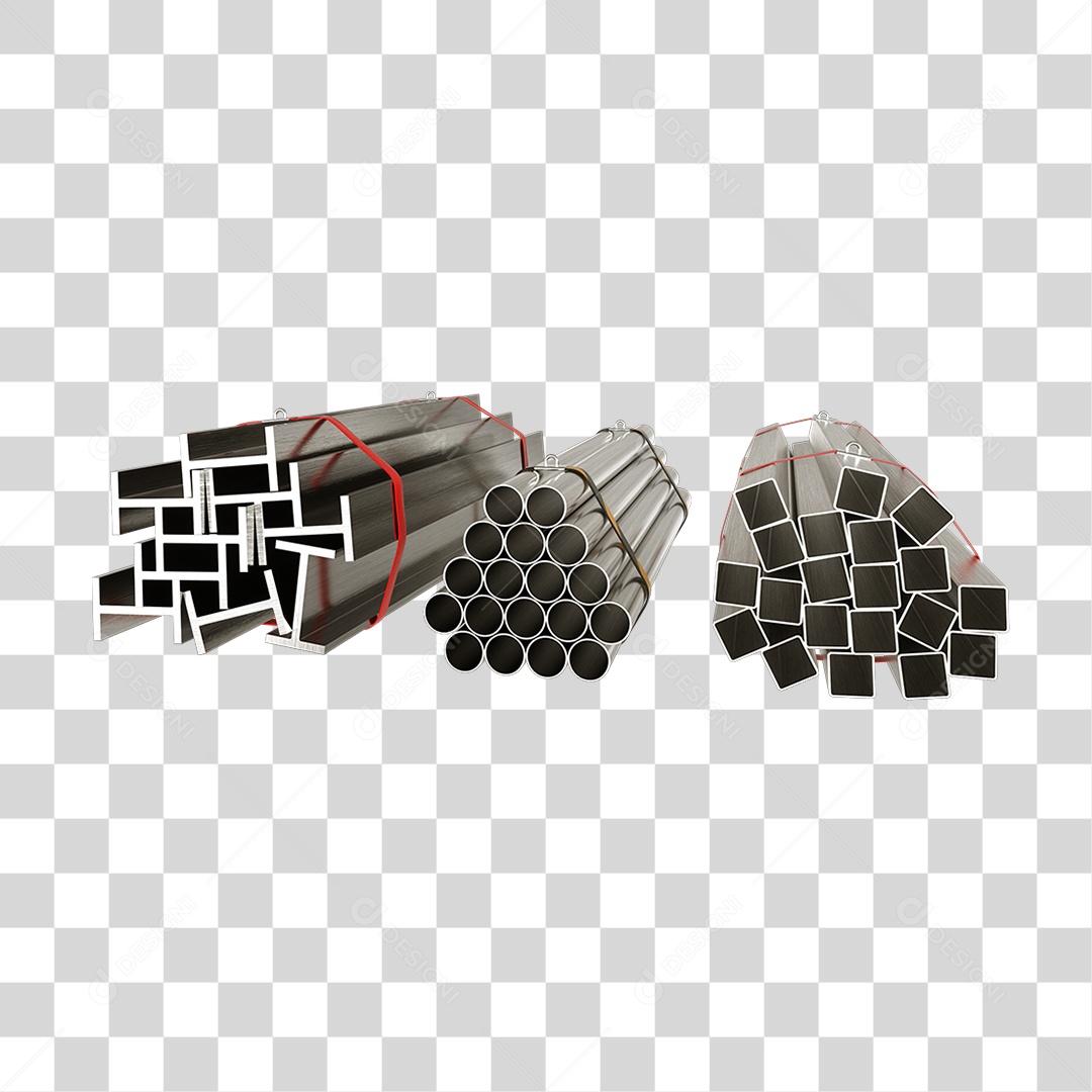 Canos Barras de Metal PNG Transparente