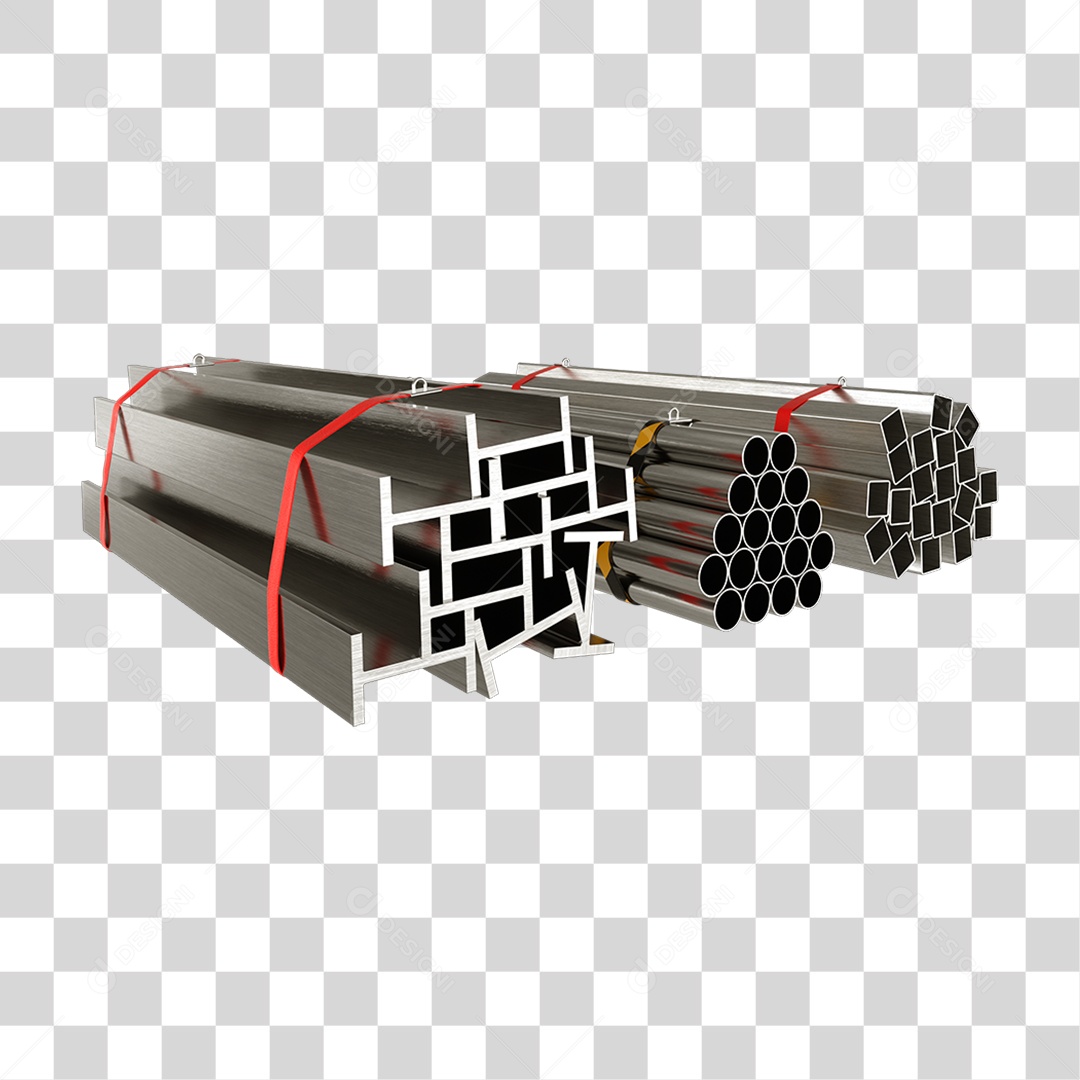 Canos Barras de Metal PNG Transparente
