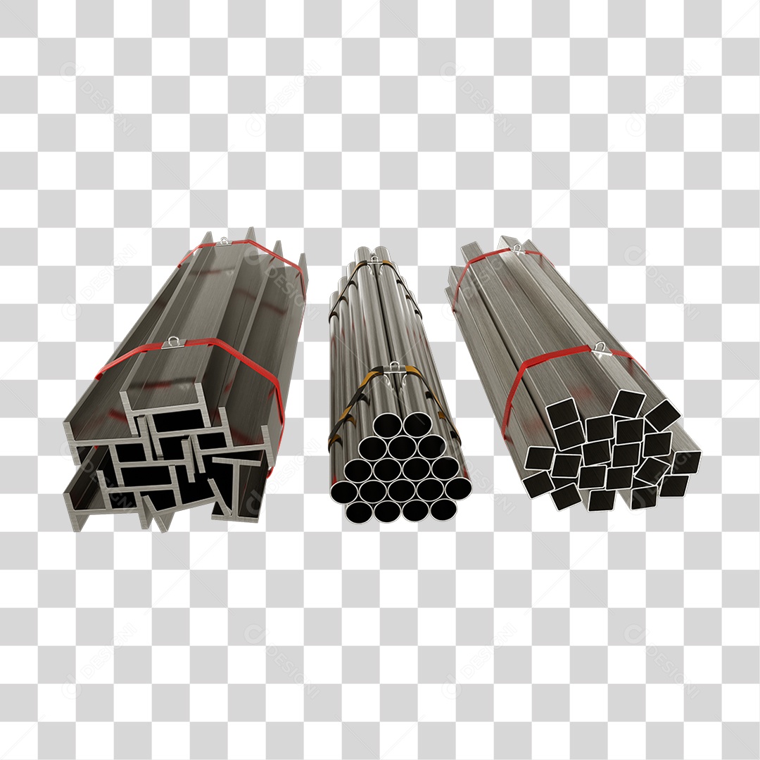 Canos Barras de Metal PNG Transparente