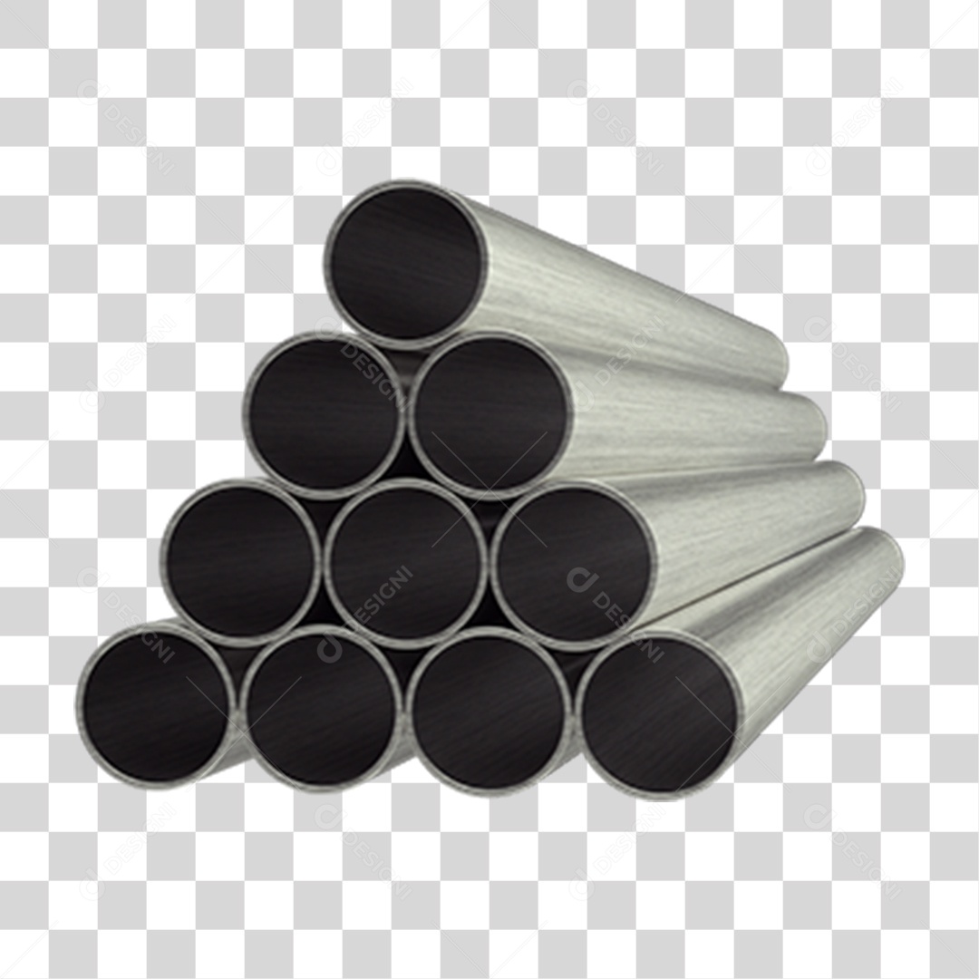 Canos Barras de Metal PNG Transparente