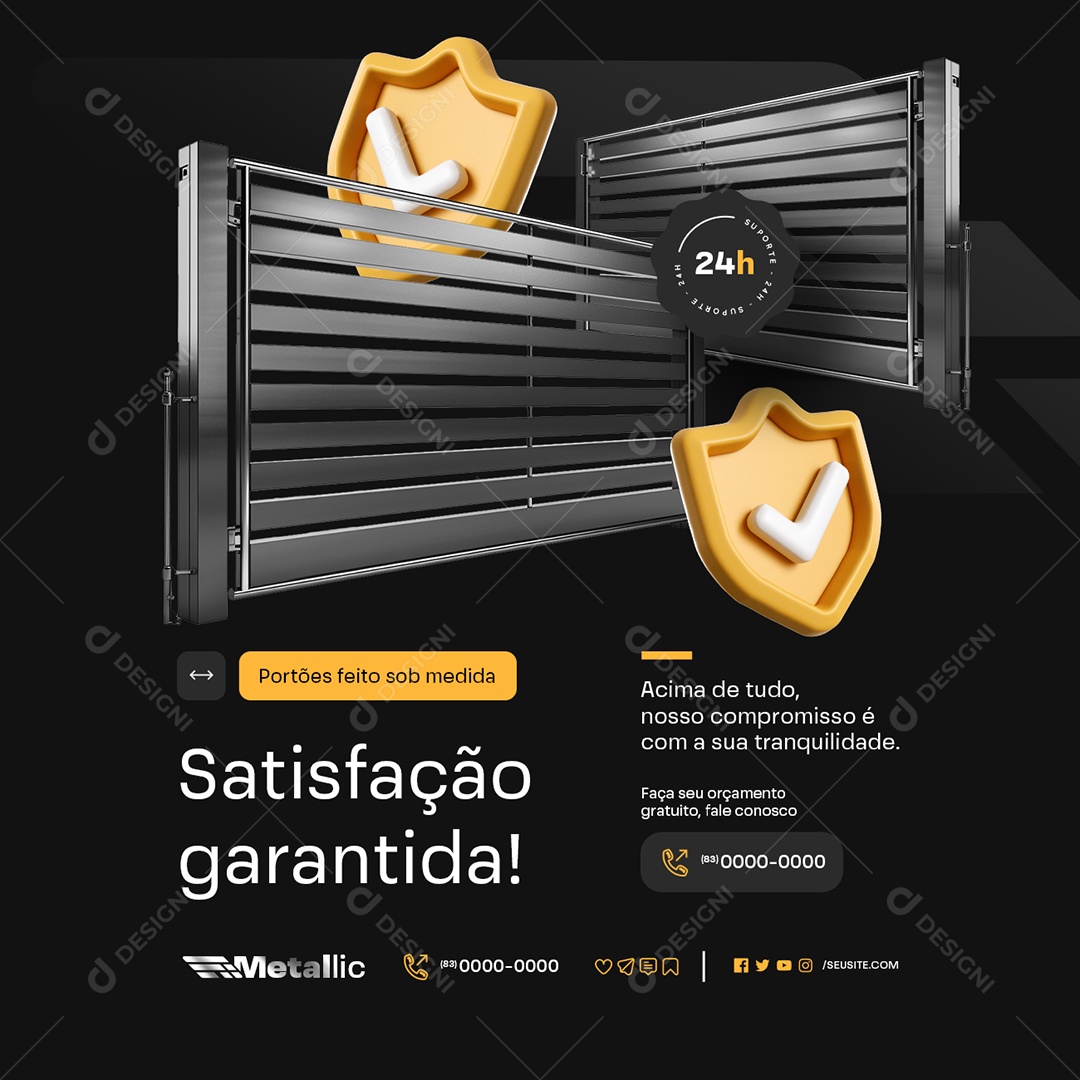 Acima de tudo nosso Compromisso é com a sua Tranquilidade Social Media PSD Editável