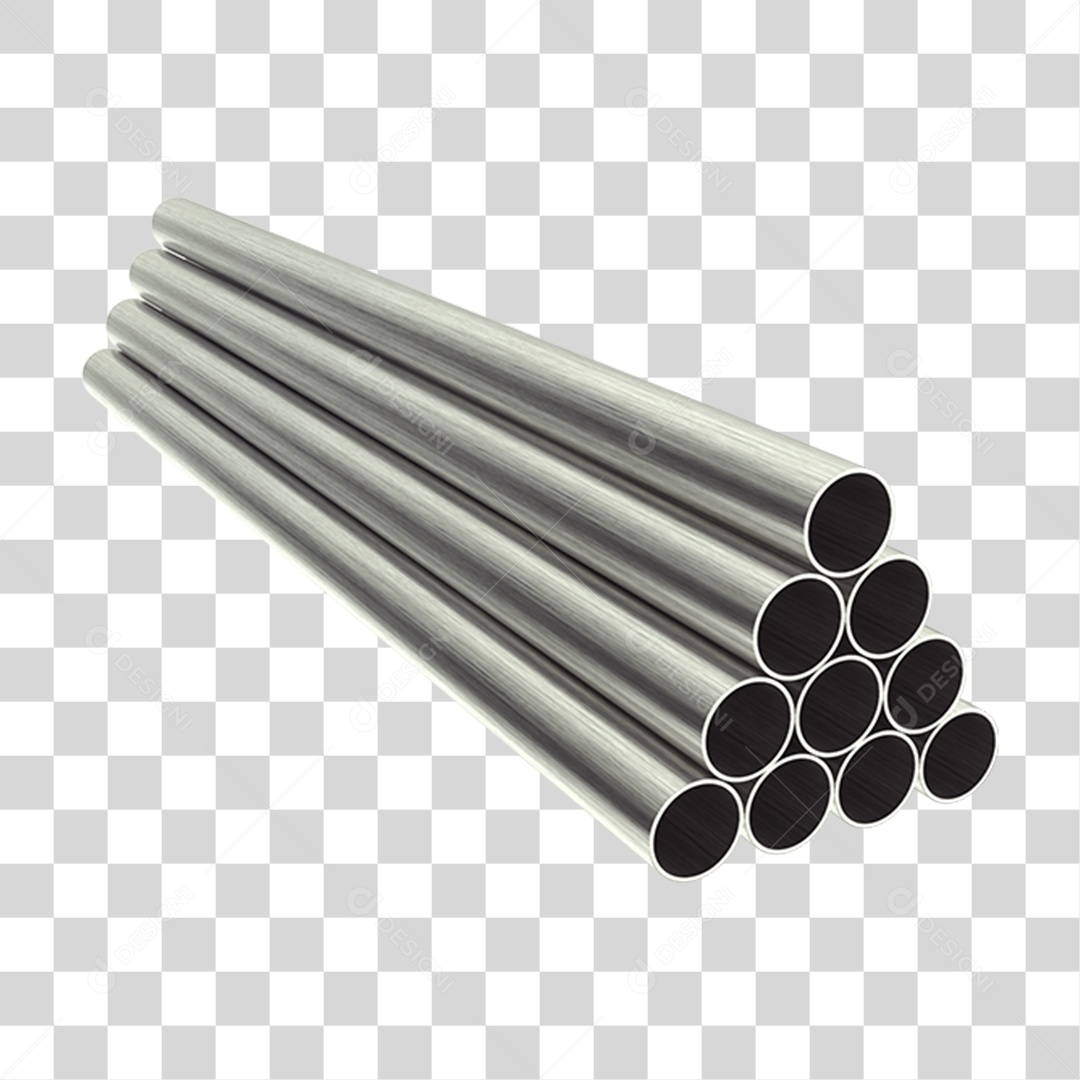 Canos Barras de Metal PNG Transparente