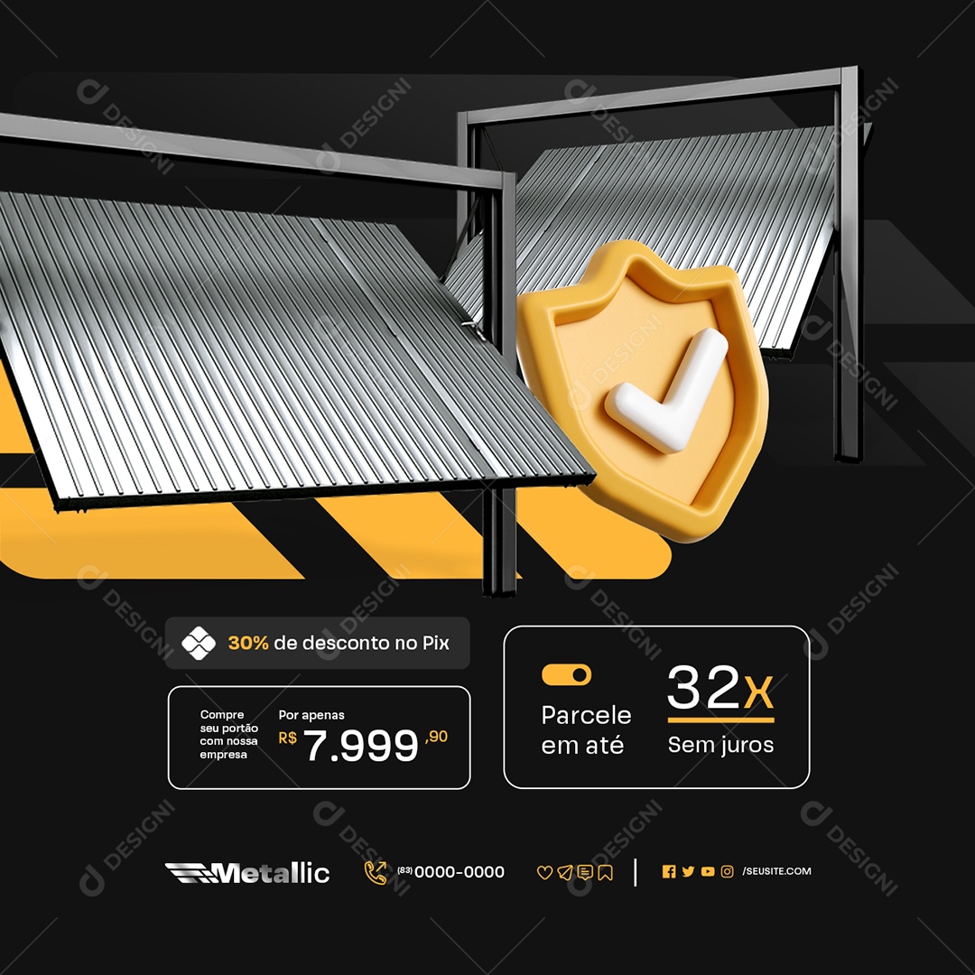 Compre seu Portão com nossa Empresa Social Media PSD Editável