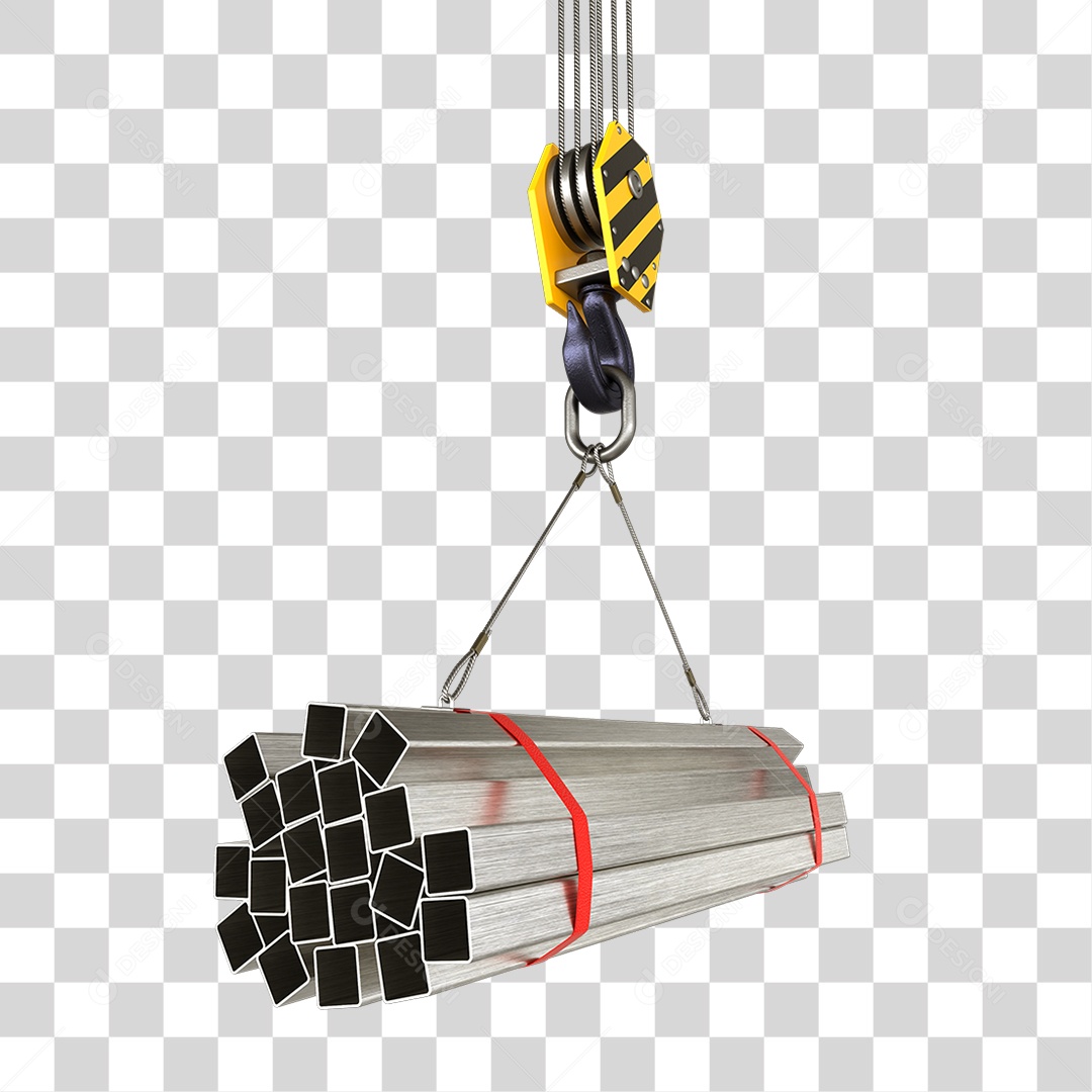 Canos Cubos Barras de Metal PNG Transparente