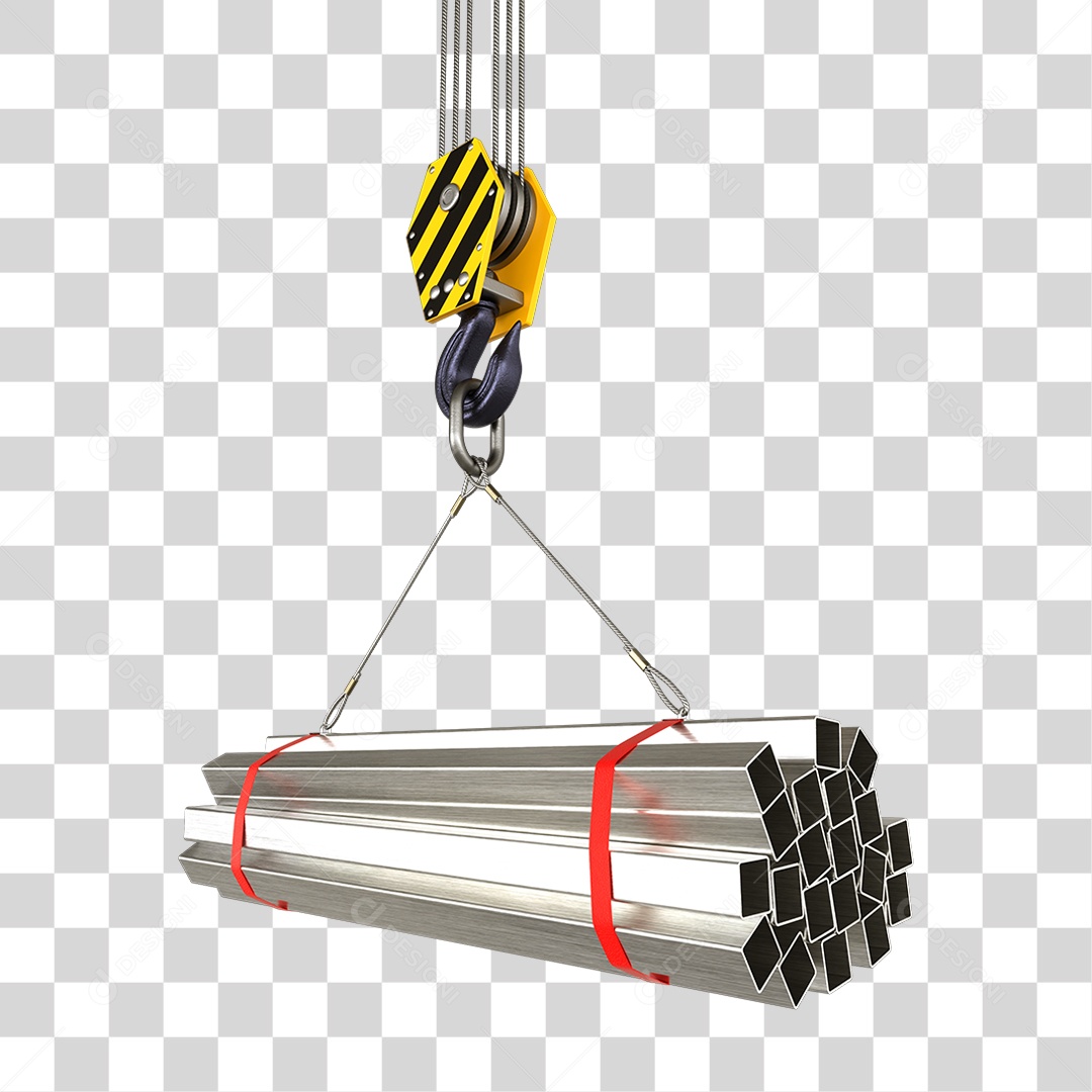 Canos Cubos Barras de Metal PNG Transparente