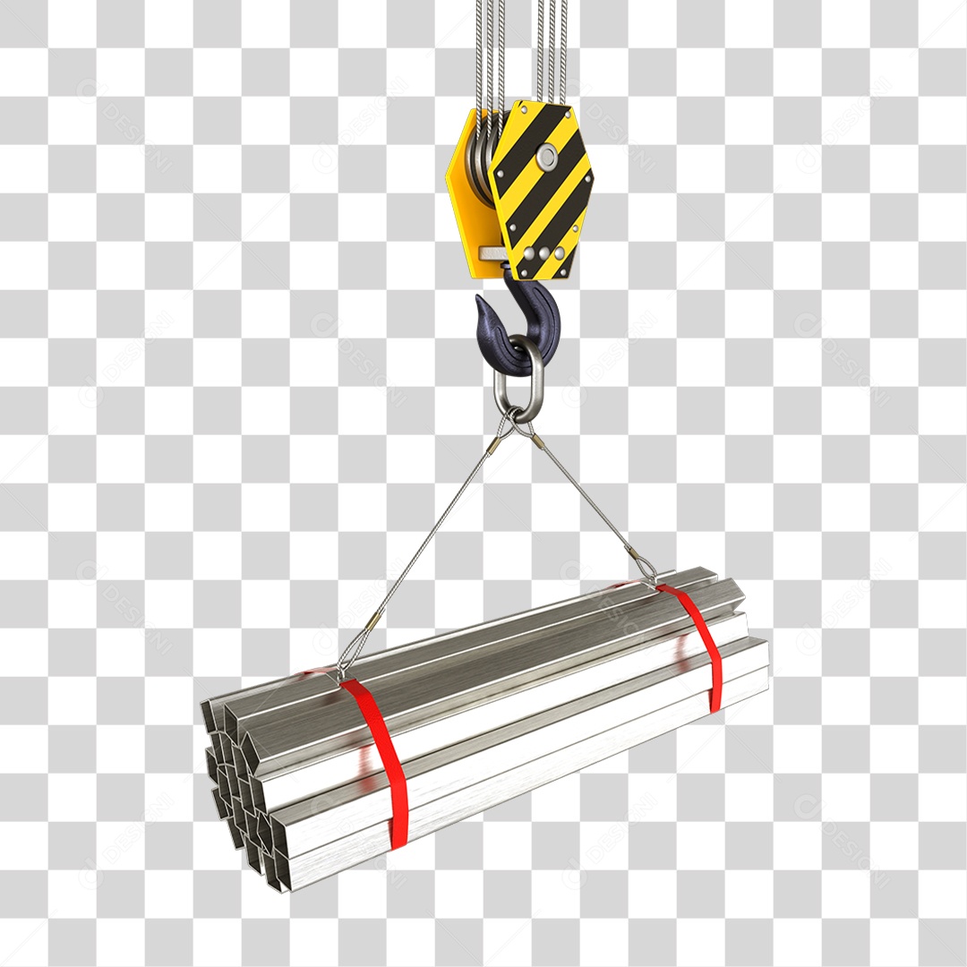 Canos Cubos Barras de Metal PNG Transparente