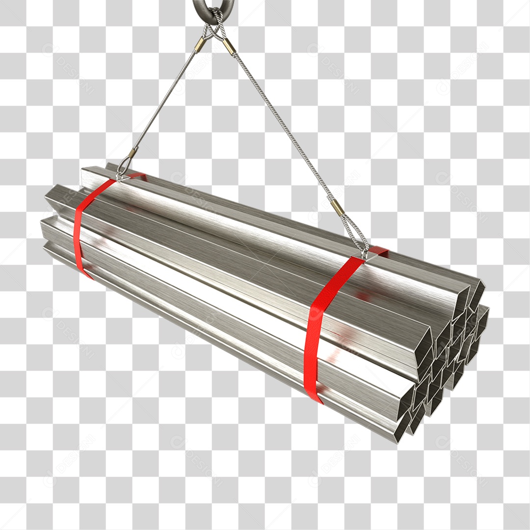 Canos Cubos Barras de Metal PNG Transparente